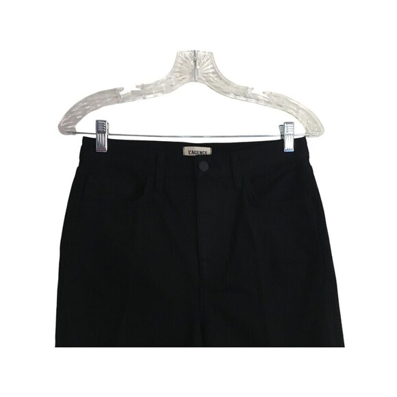 L'agence Jeans Women's Size 25 Black June Cropped Straight Leg Cotton - Picture 2 of 8